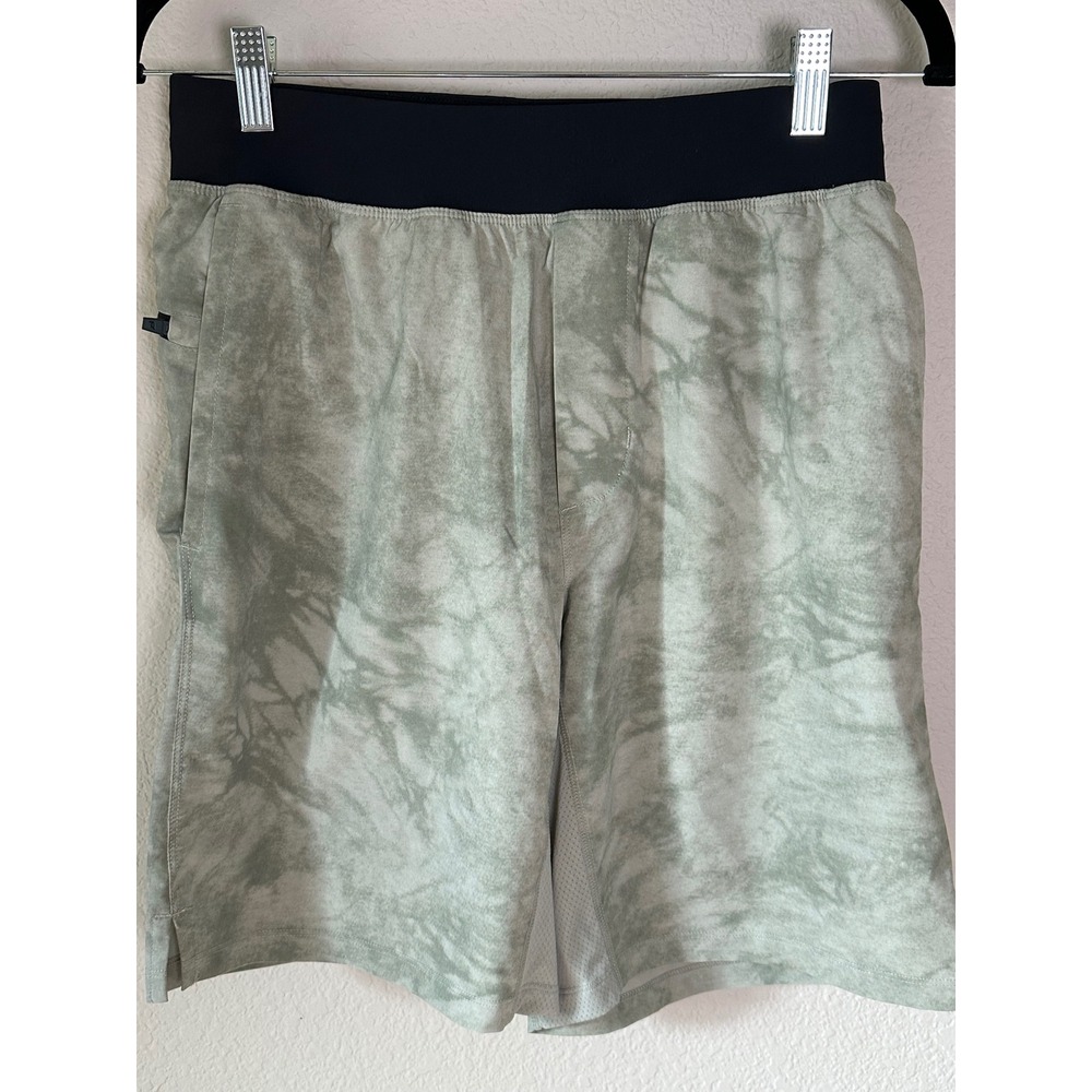 Fabletics The Franchise Gym Short Lined 9" Olive Tie Dye Small Athletic Gorpcore